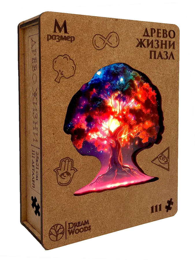 Пазл фигурный «Древо жизни» — деревянный пазл Dream Woods